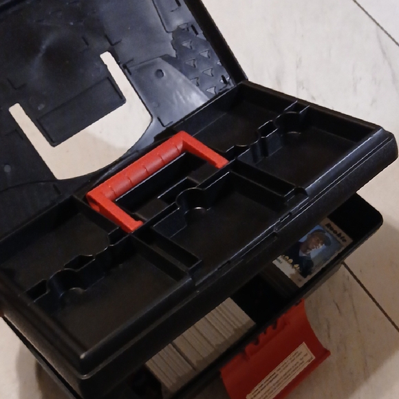 Vtg 1995  CollectionSuncast Just Stuff Sports Cards Trading Case - Black and Red